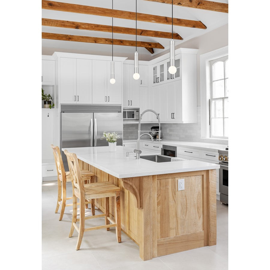 Z-Lite Stari 1 Light Pendant, Brushed Nickel