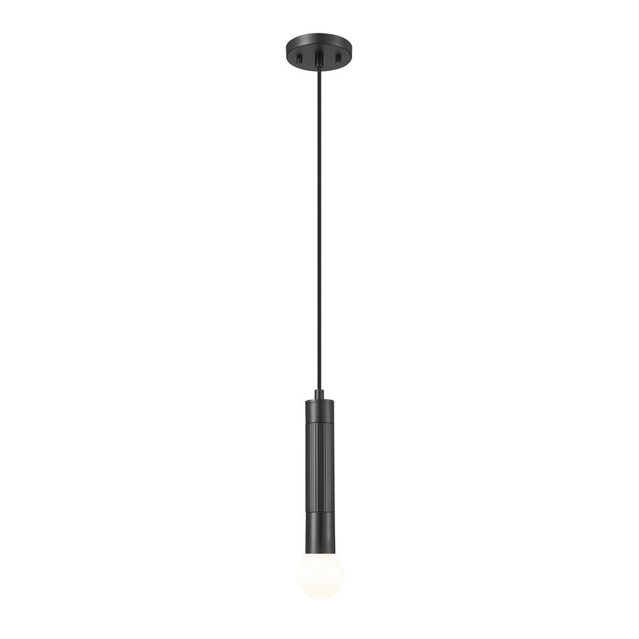 Z-Lite Stari 1 Light Pendant, Matte Black - 1956P-MB