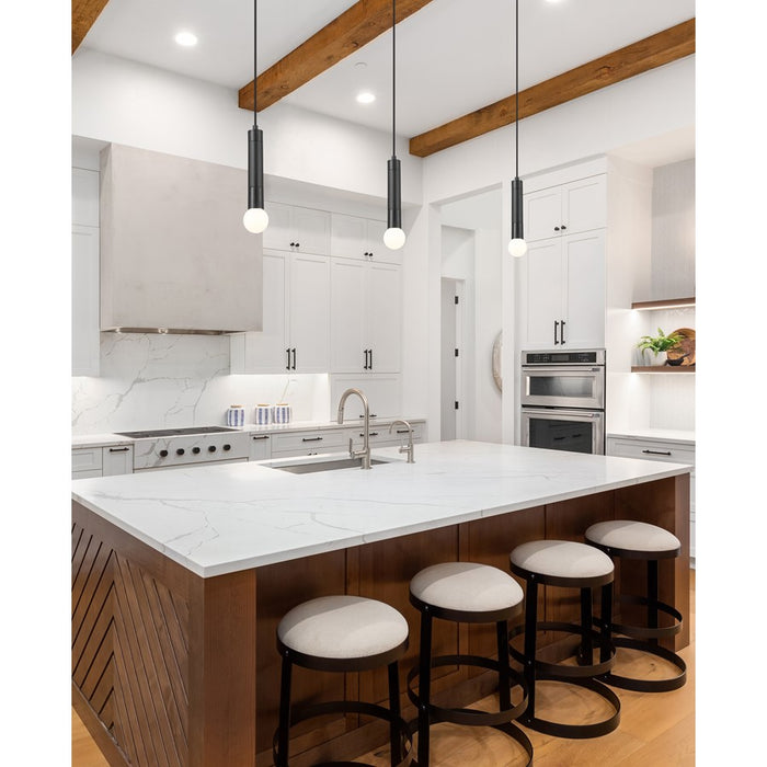 Z-Lite Stari 1 Light Pendant, Matte Black