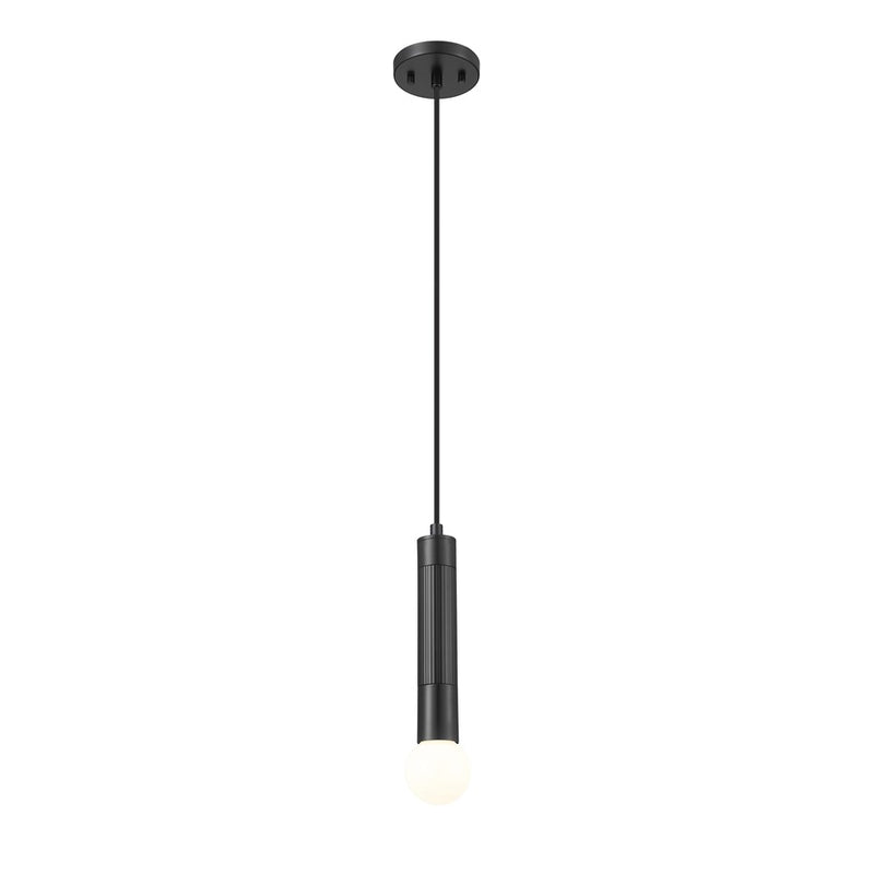 Z-Lite Stari 1 Light Pendant, Matte Black