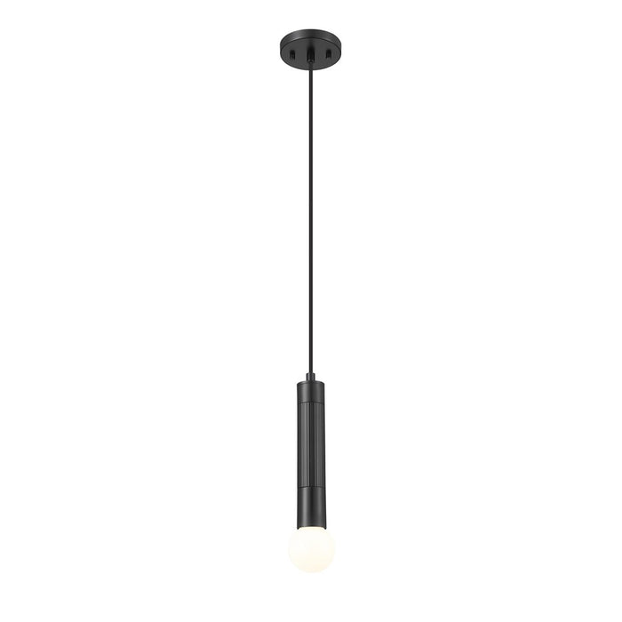 Z-Lite Stari 1 Light Pendant, Matte Black