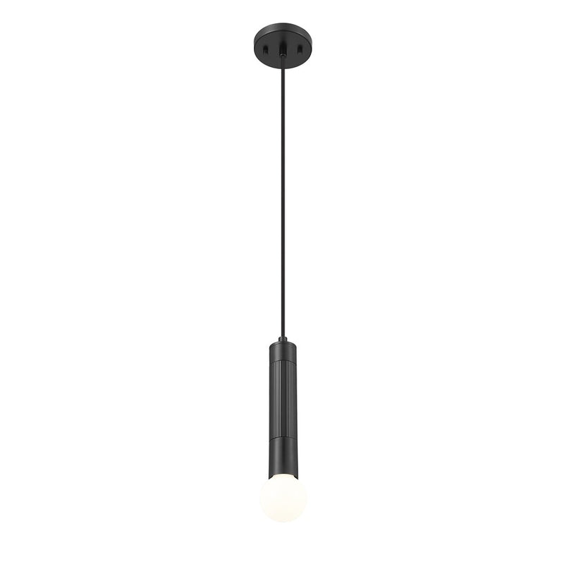 Z-Lite Stari 1 Light Pendant, Matte Black