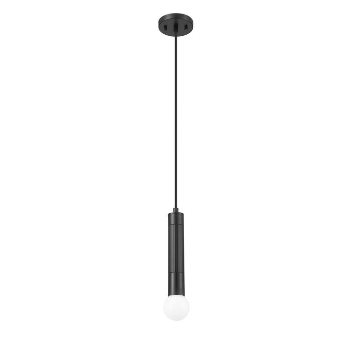 Z-Lite Stari 1 Light Pendant, Matte Black