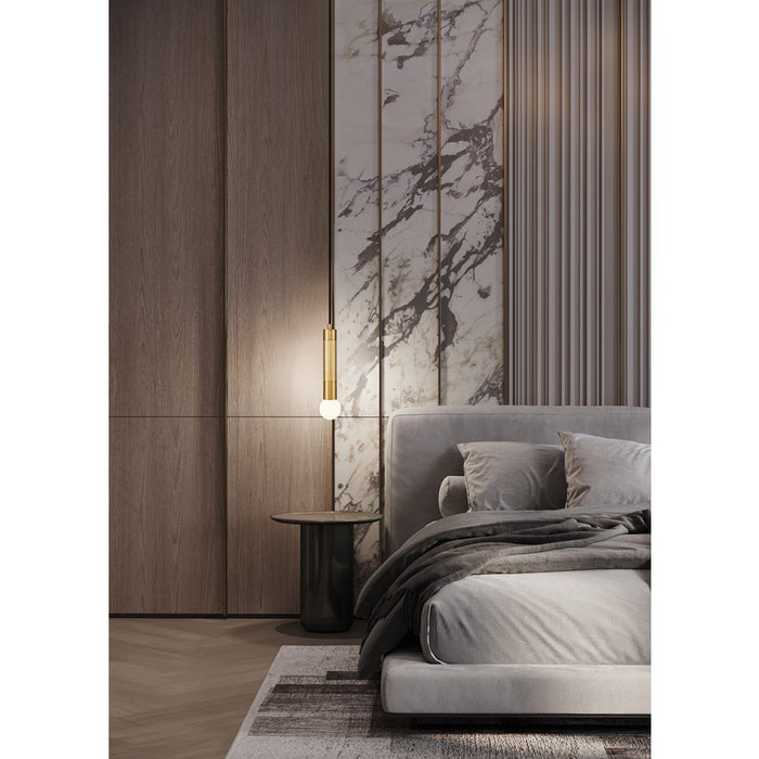 Z-Lite Stari 1 Light Pendant, Modern Gold