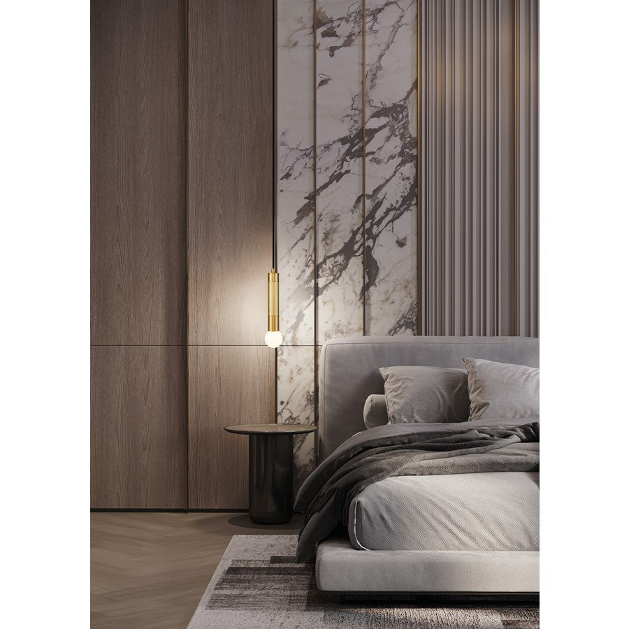 Z-Lite Stari 1 Light Pendant, Modern Gold