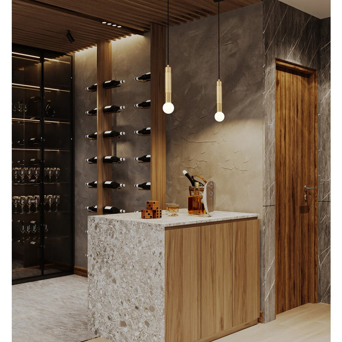 Z-Lite Stari 1 Light Pendant, Modern Gold