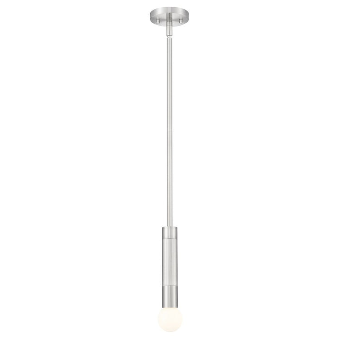 Z-Lite Stari 1 Light Pendant/Rod, Brushed Nickel - 1956P-ROD-BN
