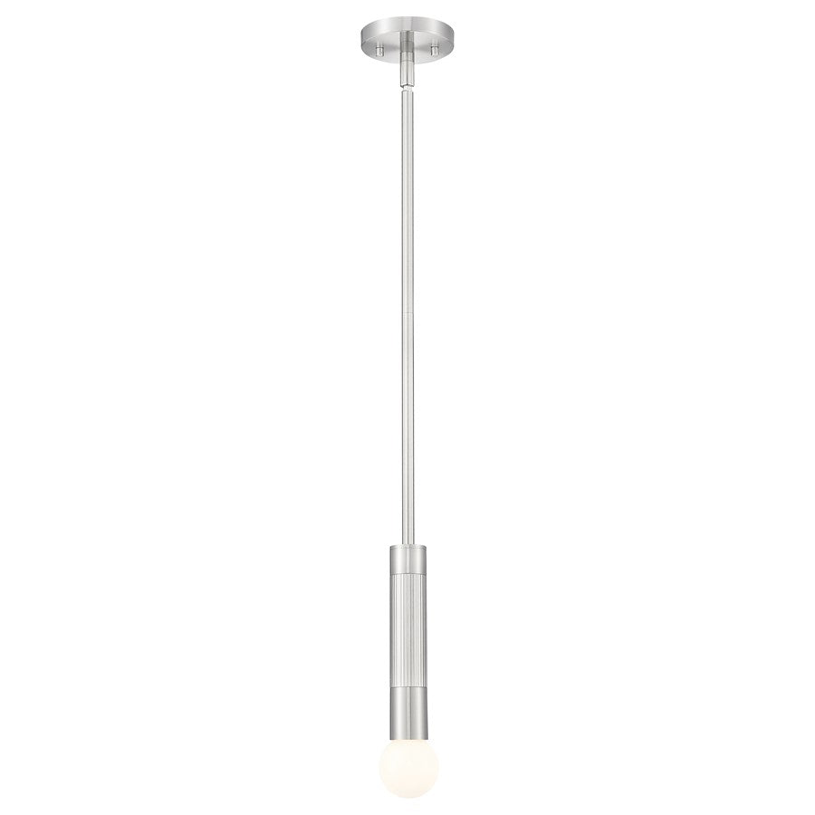 Z-Lite Stari 1 Light Pendant/Rod, Brushed Nickel - 1956P-ROD-BN