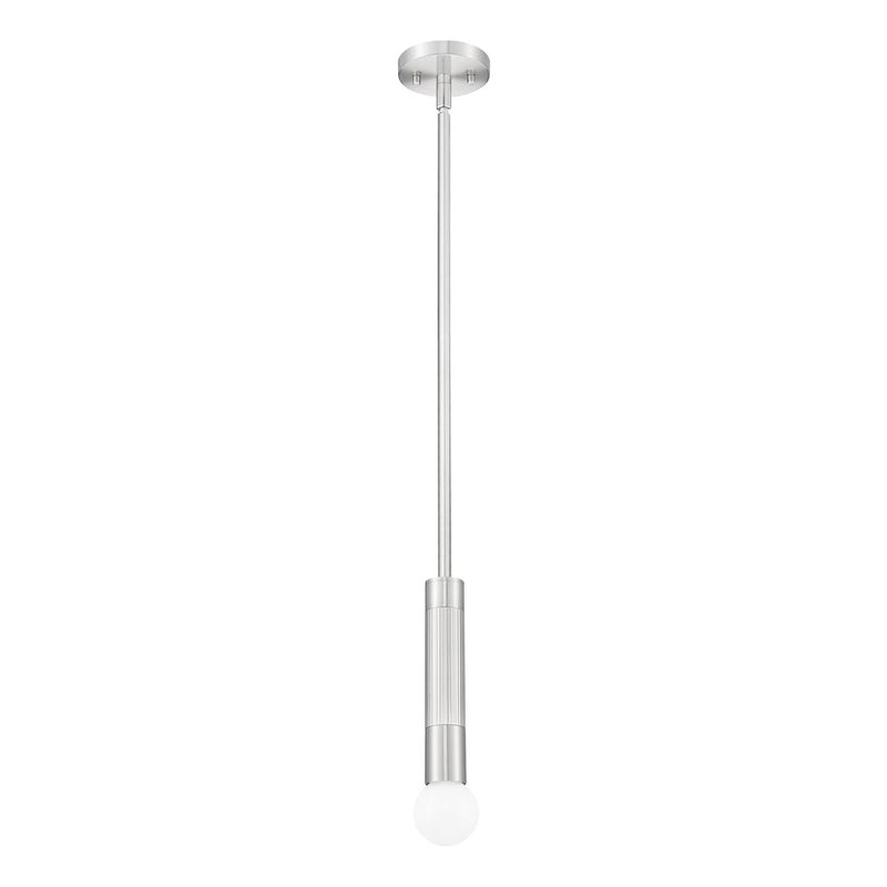 Z-Lite Stari 1 Light Pendant/Rod, Brushed Nickel