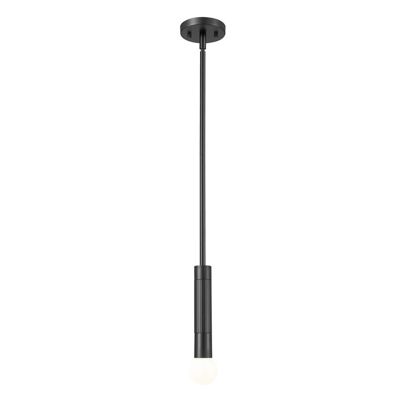 Z-Lite Stari 1 Light Pendant/Rod, Matte Black