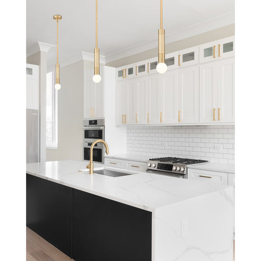 Z-Lite Stari 1 Light Pendant/Rod, Modern Gold