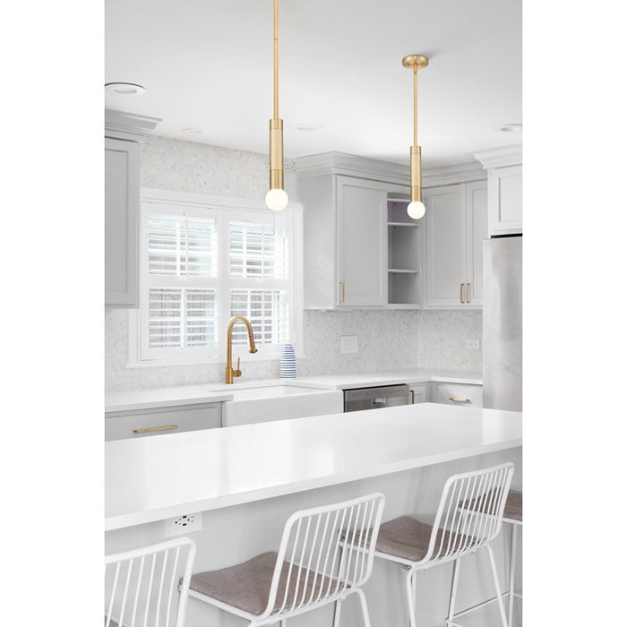 Z-Lite Stari 1 Light Pendant/Rod, Modern Gold