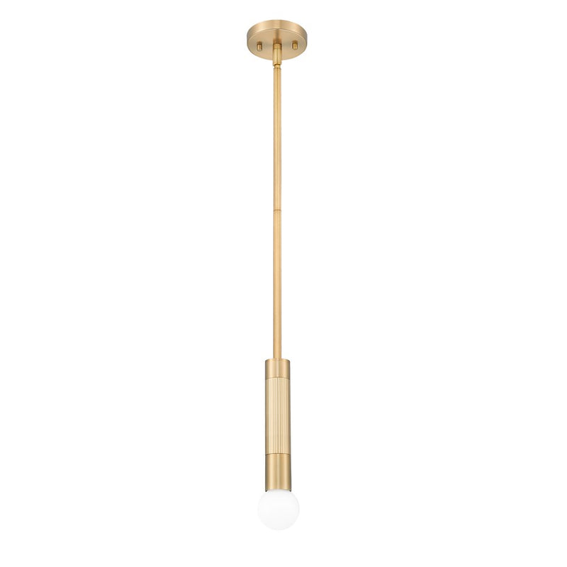 Z-Lite Stari 1 Light Pendant/Rod, Modern Gold