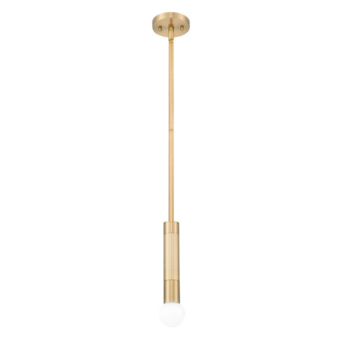 Z-Lite Stari 1 Light Pendant/Rod, Modern Gold