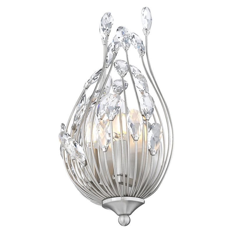 Z-Lite Gabriella 2 Light Wall Sconce, Brushed Nickel