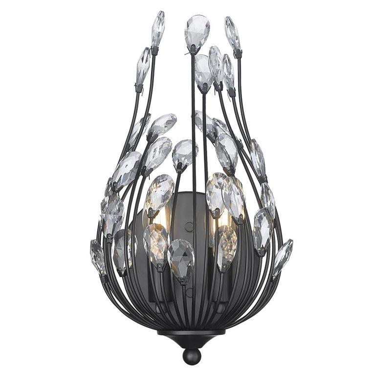 Z-Lite Gabriella 2 Light Wall Sconce, Matte Black - 1957-2S-MB