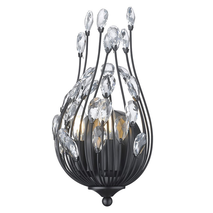 Z-Lite Gabriella 2 Light Wall Sconce, Matte Black