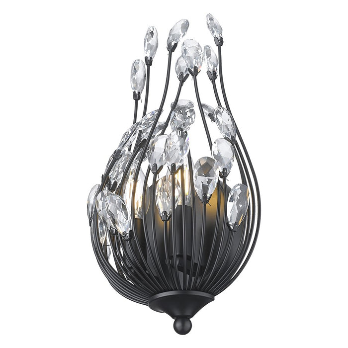 Z-Lite Gabriella 2 Light Wall Sconce, Matte Black