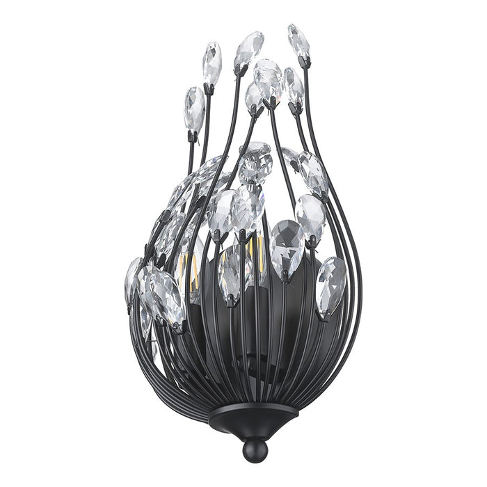 Z-Lite Gabriella 2 Light Wall Sconce, Matte Black