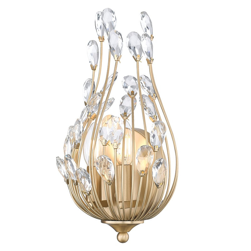 Z-Lite Gabriella 2 Light Wall Sconce, Modern Gold