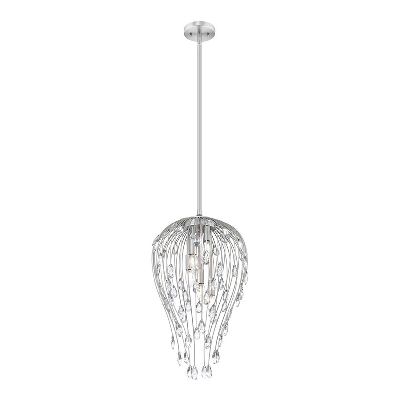 Z-Lite Gabriella 5 Light Pendant, Brushed Nickel