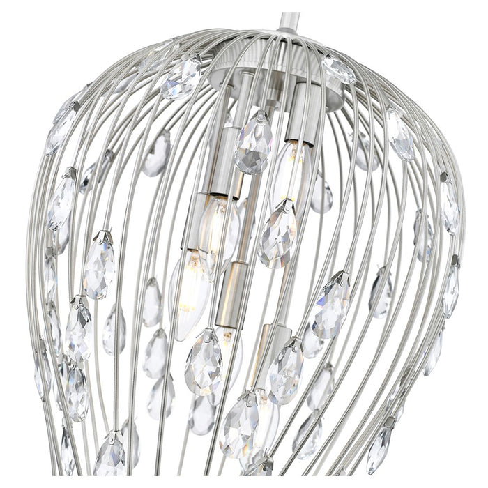 Z-Lite Gabriella 5 Light Pendant, Brushed Nickel