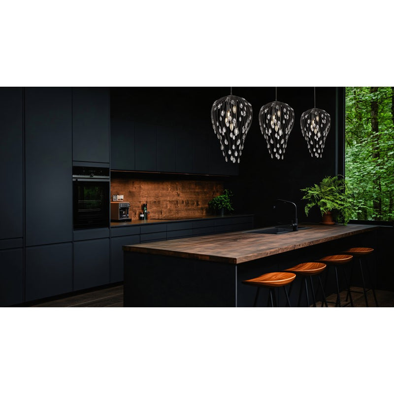 Z-Lite Gabriella 5 Light Pendant, Matte Black