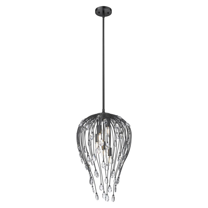 Z-Lite Gabriella 5 Light Pendant, Matte Black