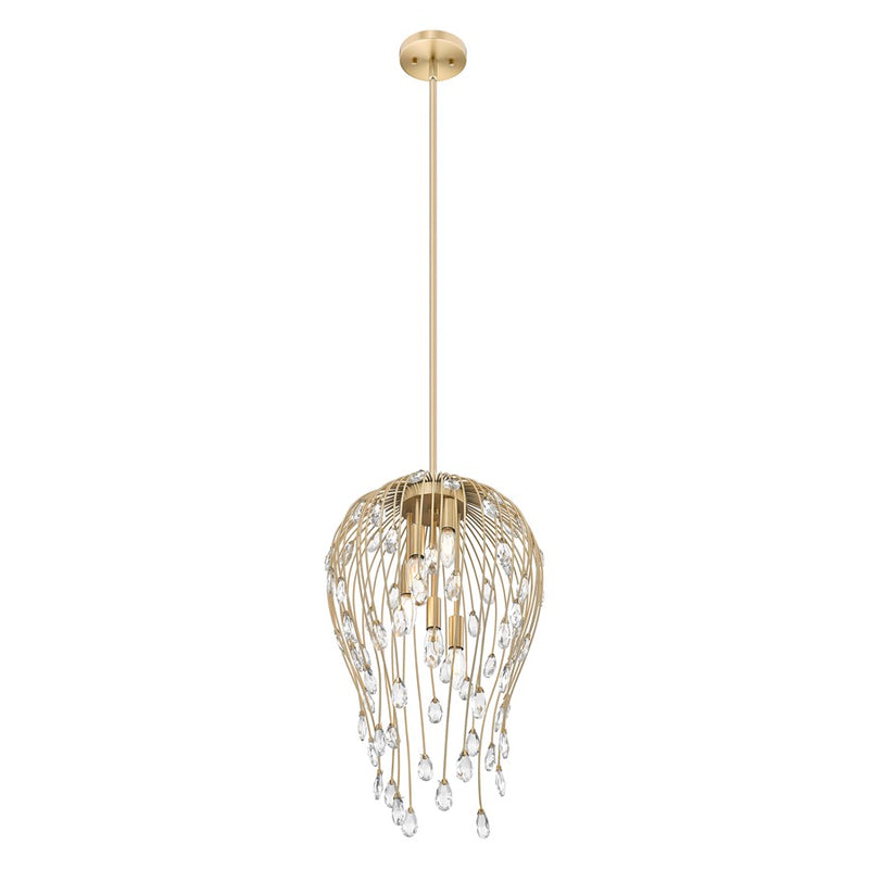 Z-Lite Gabriella 5 Light Pendant, Modern Gold