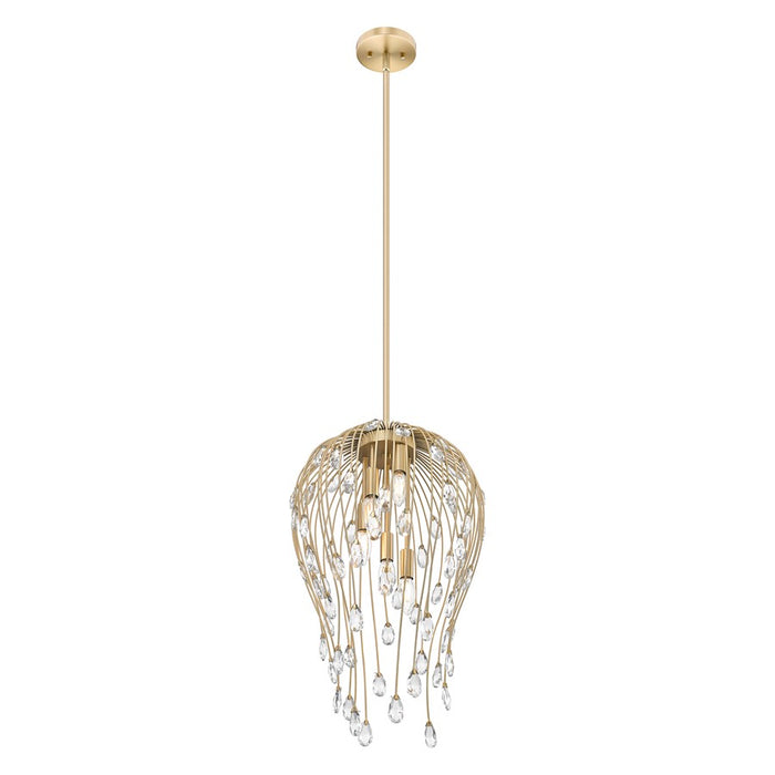 Z-Lite Gabriella 5 Light Pendant, Modern Gold