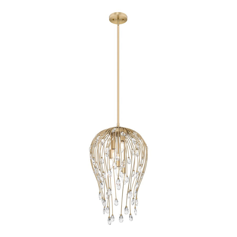 Z-Lite Gabriella 5 Light Pendant, Modern Gold