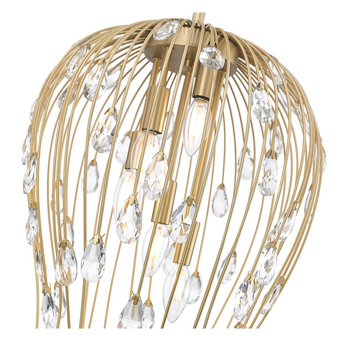 Z-Lite Gabriella 5 Light Pendant, Modern Gold