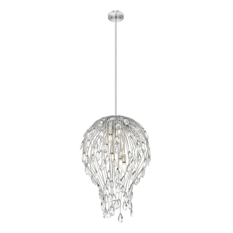 Z-Lite Gabriella 6 Light Pendant, Brushed Nickel