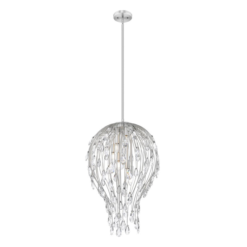Z-Lite Gabriella 6 Light Pendant, Brushed Nickel