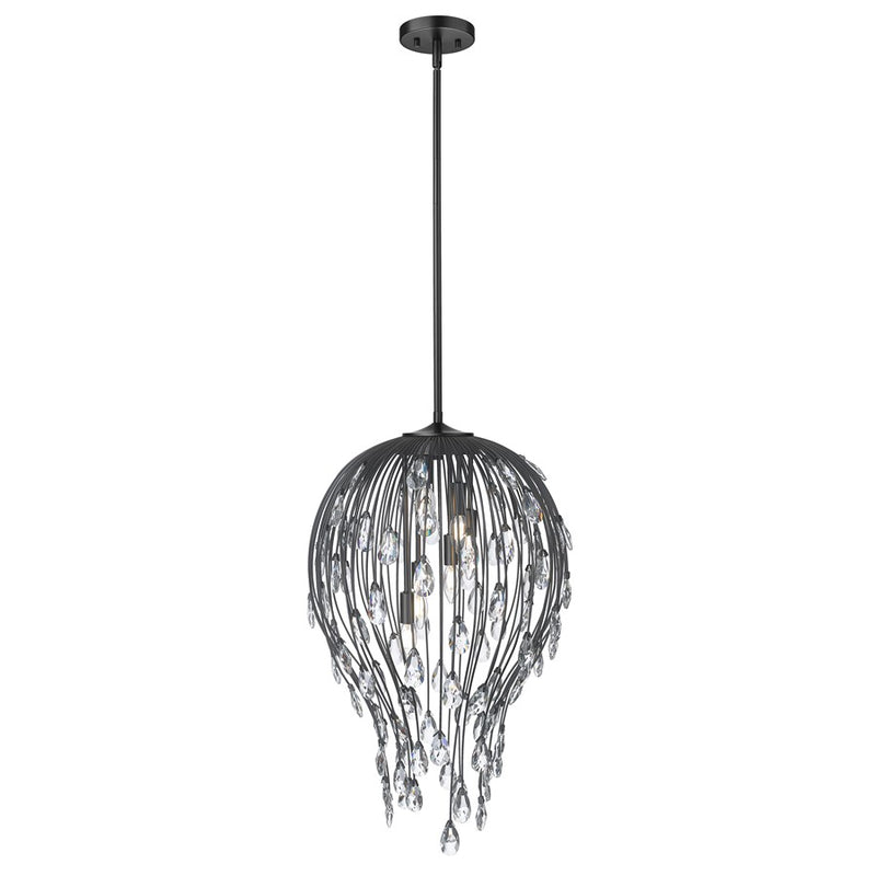 Z-Lite Gabriella 6 Light Pendant, Matte Black - 1957P18-MB