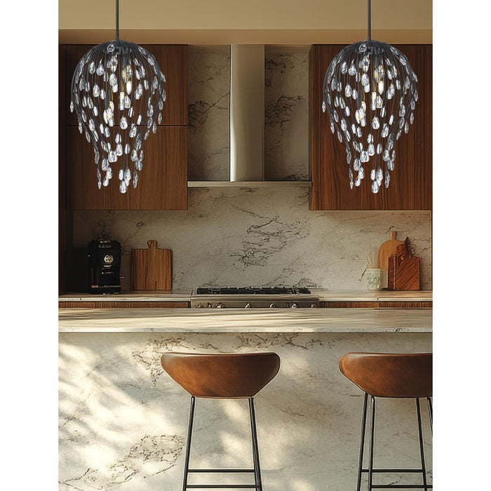 Z-Lite Gabriella 6 Light Pendant, Matte Black