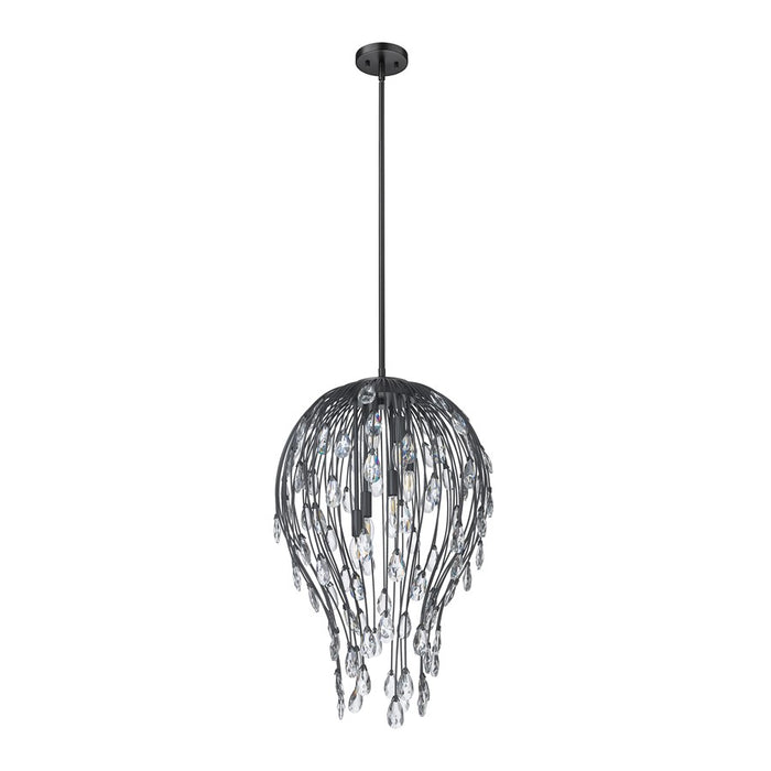 Z-Lite Gabriella 6 Light Pendant, Matte Black