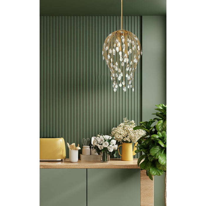 Z-Lite Gabriella 6 Light Pendant, Modern Gold