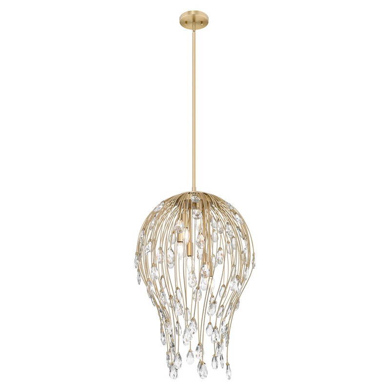 Z-Lite Gabriella 6 Light Pendant, Modern Gold
