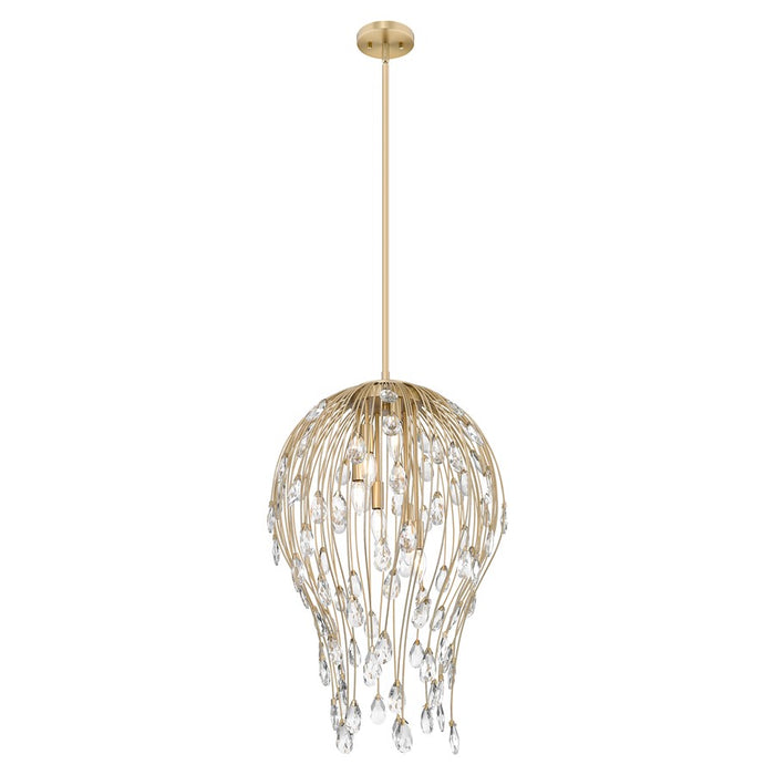 Z-Lite Gabriella 6 Light Pendant, Modern Gold