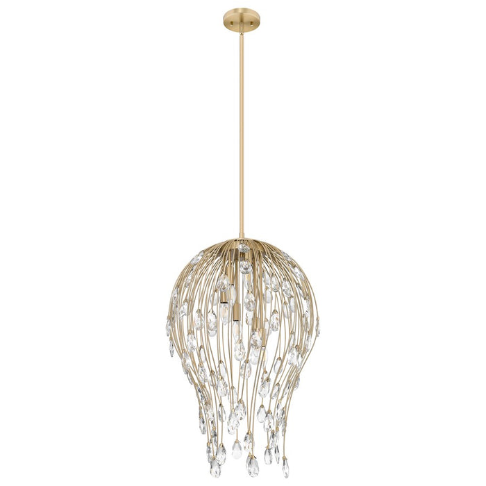 Z-Lite Gabriella 6 Light Pendant, Modern Gold