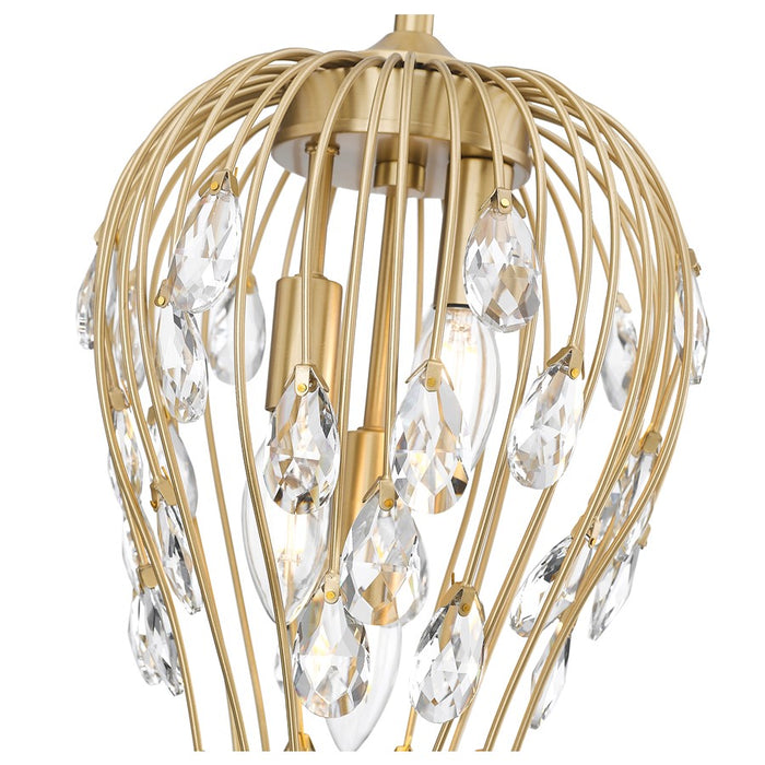 Z-Lite Gabriella 3 Light Pendant, Modern Gold