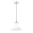 Z-Lite Fleur 1 Light 12" Pendant, Brushed Nickel/Opal Etched