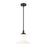 Z-Lite Fleur 1 Light 12" Pendant, Matte Black/Opal Etched - 1958P12-MB