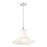 Z-Lite Fleur 1 Light 16" Pendant, Brushed Nickel/Opal Etched