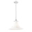 Z-Lite Fleur 1 Light 16" Pendant, Brushed Nickel/Opal Etched