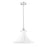 Z-Lite Fleur 1 Light 16" Pendant, Brushed Nickel/Opal Etched