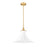 Z-Lite Fleur 1 Light 16" Pendant, Modern Gold/Opal Etched
