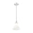 Z-Lite Fleur 1 Light 8" Pendant, Brushed Nickel/Opal Etched