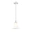 Z-Lite Fleur 1 Light 8" Pendant, Brushed Nickel/Opal Etched